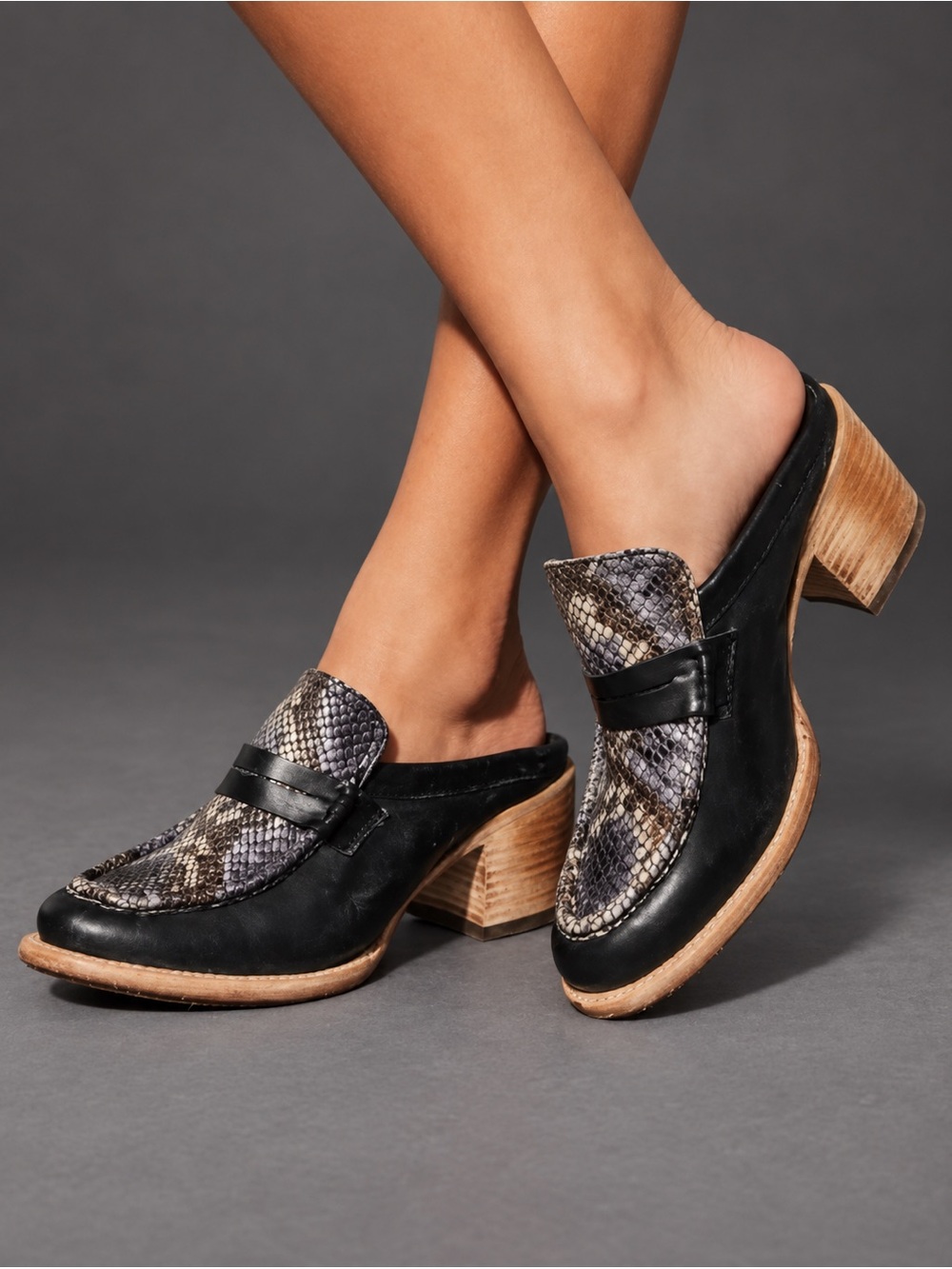 FREEBIRD Collins Ice Multi Leather Western Mules Size 6 New With Box
